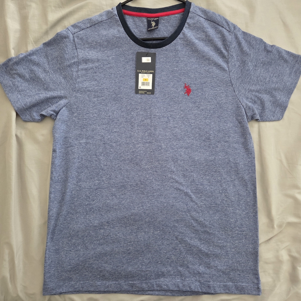 Men's Blue Striped Shirt - U.S. POLO ASSN - Medium - New With Tags / $34 MSRP